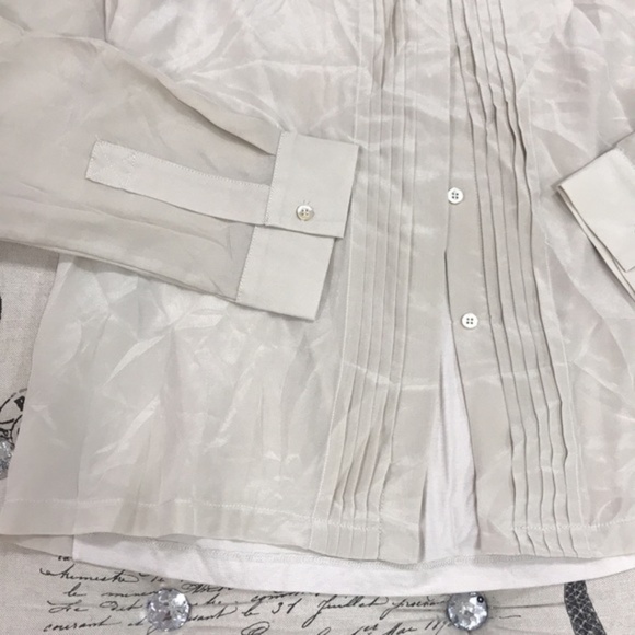 WEEKEND MAX MARA ORDITO SILK FRONT SHIRT - Picture 5 of 10